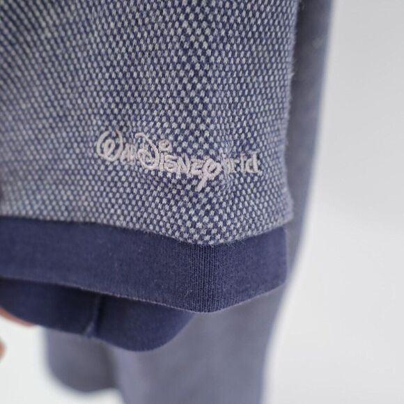 Walt Disney World Knit Blue‎ Polo Shirt Large Mickey Mouse Icon - Picture 4 of 11